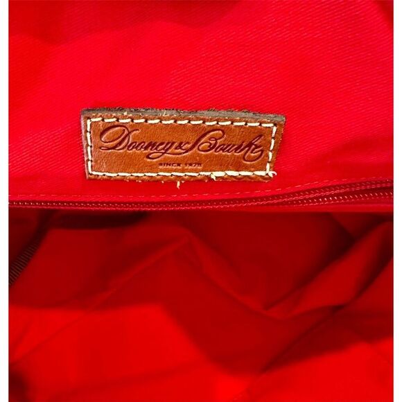 Dooney & Bourke Women's Olive Green Monogram Canvas Satchel Handbag - Picture 5 of 7